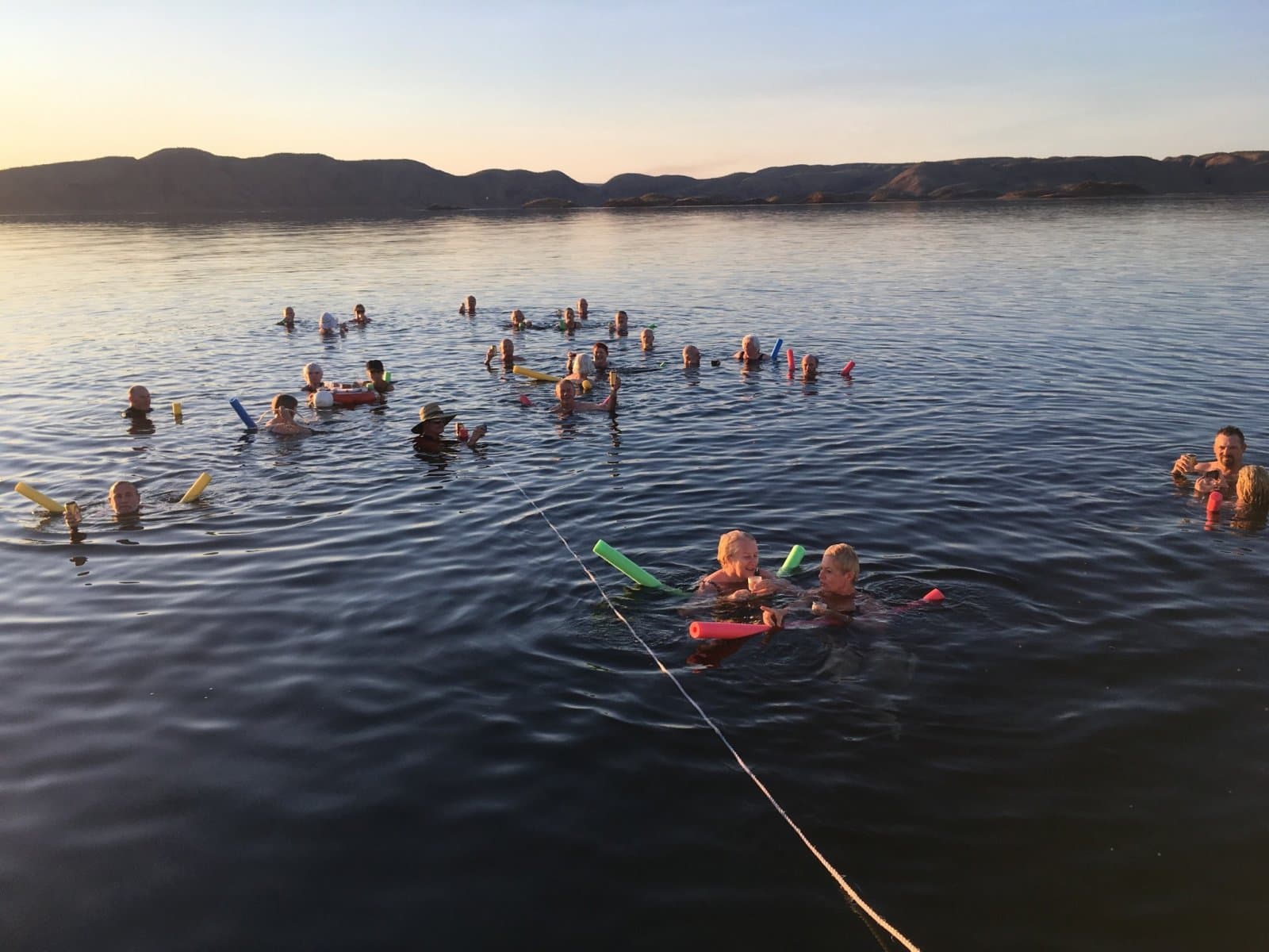 Enjoying a swim at Lake Argyle