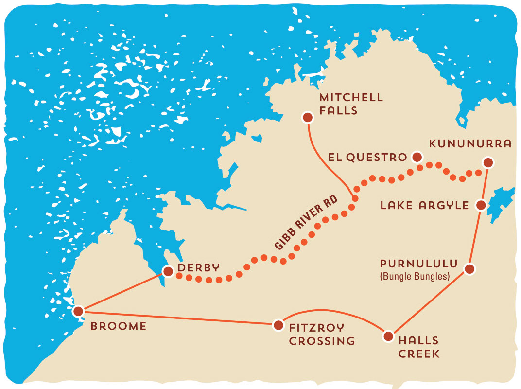 Map - Kimberley Safari Tours - Outback